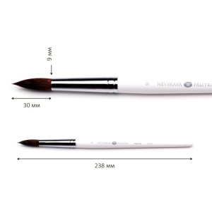 Кисть "Невская Палитра" белка круглая, длинная ручка №9