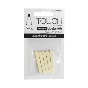 Набор перьев для маркеров ShinHan TOUCH "долото" 5.2мм 5 штук в блистере