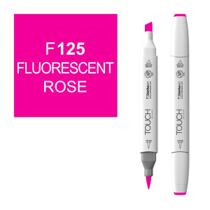 Маркер двухсторонний спиртовой TOUCH TWIN BRUSH F125 Фуксия флуоресцентная