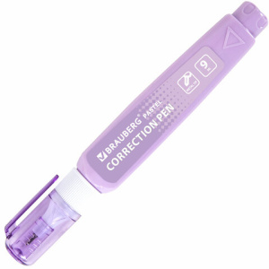 Ручка-корректор в пастельном корпусе BRAUBERG PASTEL, 9 мл, металлический наконечник, ассорти, 1 шт, 271251