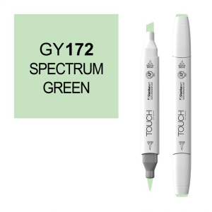 Маркер двухсторонний спиртовой TOUCH TWIN BRUSH GY172 Зеленый спектральный
