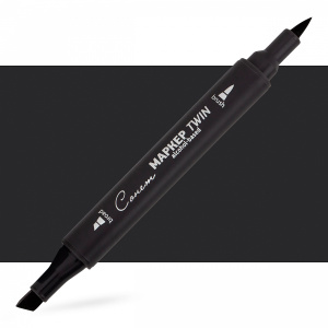 Маркер художественный спиртовой "Сонет" Twin Brush, чёрный
