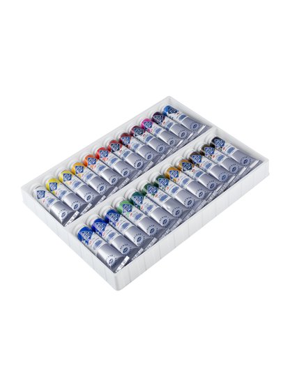 Набор темперных художественных красок "Мастер-Класс" картон, 24цв. в тубах по 18мл - Темперные краски художественные в наборах