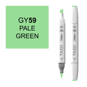 Маркер двухсторонний спиртовой TOUCH TWIN BRUSH GY59 Зеленый бледный