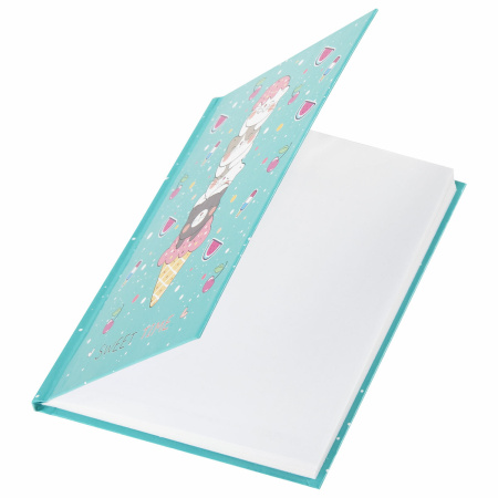 Блокнот МАЛЫЙ ФОРМАТ (110х147 мм), А6, 80 л., твёрдый, клетка, BRAUBERG KIDS, "Котики", 114443 - Блокноты детские