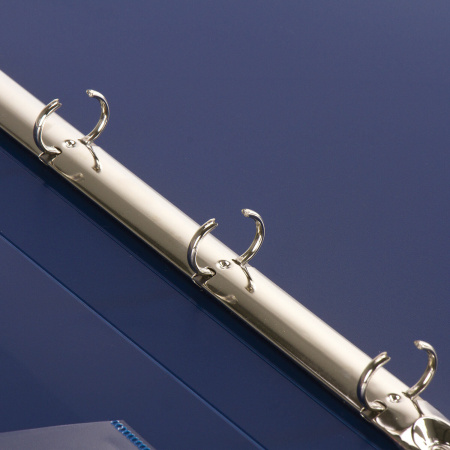 Папка на 4 кольцах, ширина 25 мм, BRAUBERG EXTRA, до 170 листов, СИНЯЯ, 0,7 мм, 270483 - Папки на кольцах