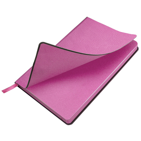 Ежедневник недатированный А5 (138х213 мм) BRAUBERG "Stylish", кожзам, гибкий, 160 л., розовый, 111860 - Ежедневники с покрытием "под кожу и ткань"