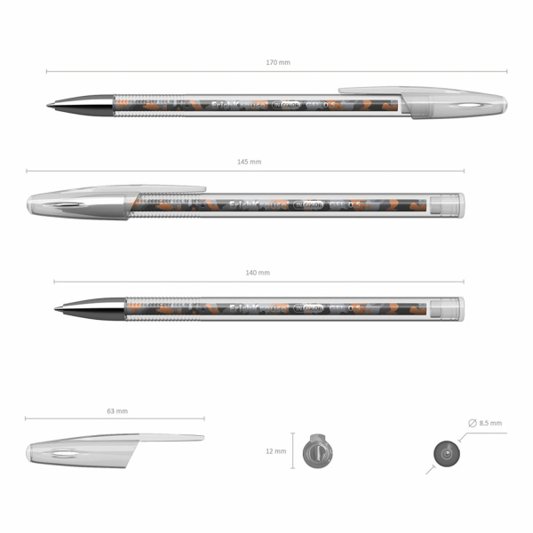 Ручка гелевая ERICH KRAUSE InColor "Rough Native", СИНЯЯ, игольчатый узел 0,5 мм, линия письма 0,4 мм, 48785 - Ручки гелевые неавтоматические