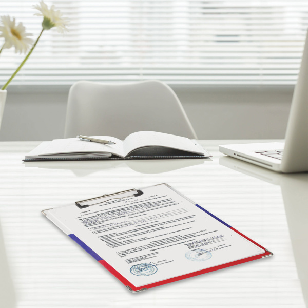 Доска-планшет BRAUBERG "Flag" с прижимом А4 (226х315 мм), российский флаг, картон/ламинированная бумага, 232235 - Планшеты и клипборды