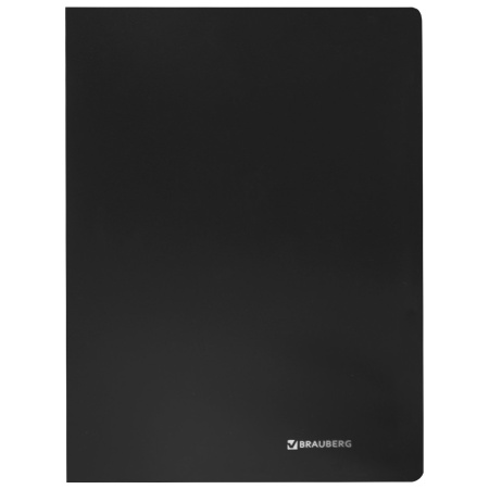 Папка с пластиковым скоросшивателем BRAUBERG "Office", черная, до 100 листов, 0,5 мм, 222645 - Папки с пружинным и пластиковым скоросшивателем