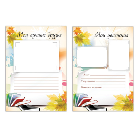 Листы-вкладыши для портфолио ШКОЛЬНИКА, 30 разделов, 32 листа, "Моё портфолио", BRAUBERG, 127550 - Портфолио