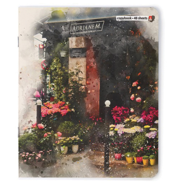 Тетрадь А5 48 л. АЛЬТ скоба, клетка, глянцевый лак, "ЕВРОПЕЙСКИЙ ДВОРИК", 1 шт, 7-48-1057 - Тетради 40-48 листов