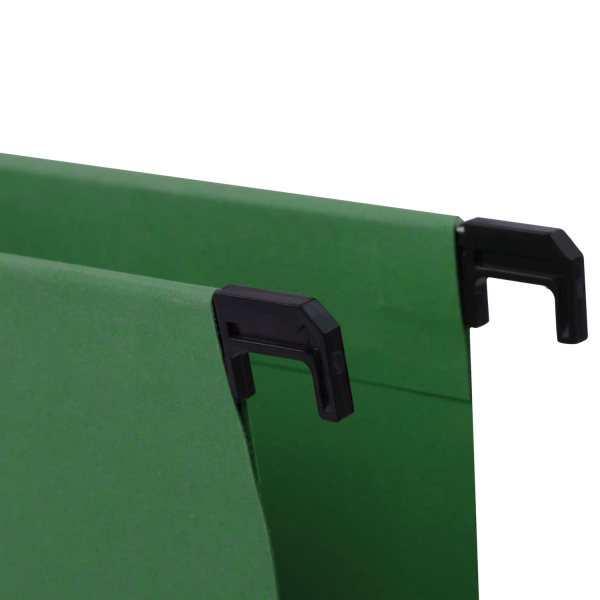 Подвесные папки А4 (350х245 мм), до 80 листов, КОМПЛЕКТ 10 шт., зеленые, картон, BRAUBERG (Италия), 231791 - Подвесные папки А4