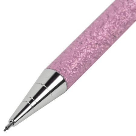 Карандаш механический 0,5 мм, HB, BRAUBERG "ROSE PINK", металлический корпус, 181979 - Карандаши механические