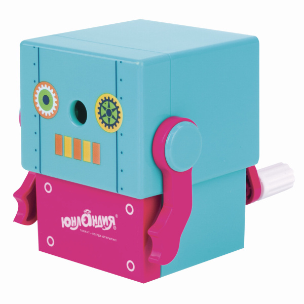 Точилка механическая ЮНЛАНДИЯ "I-Robot", корпус ассорти, 228484 - Точилки механические