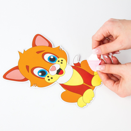 Набор для творчества "Аппликация из фетра", "Котёнок", основа 20х15 см, ЮНЛАНДИЯ, 662390 - Создание аппликаций