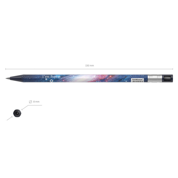 Карандаш механический цанговый 2 мм, ERICH KRAUSE ColorTouch "Space", корпус ассорти, 56063 - Карандаши механические