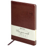 Еженедельник датированный 2024 БОЛЬШОЙ ФОРМАТ 210х297 мм А4, BRAUBERG "Imperial", под кожу, коричневый, 115009 - Еженедельники