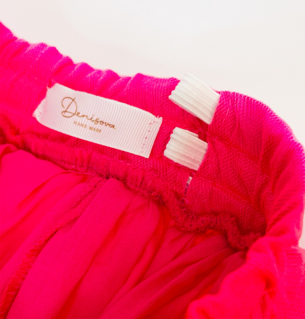 Юбка нарядная из фатина розовый неон - Юбки