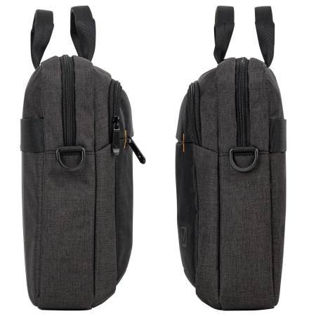 Сумка-портфель BRAUBERG "Pragmatic" с отделением для ноутбука 15-16", серо-черная, 30х42х8 см, 270827 - Сумки деловые с отделением для ноутбука и планшета