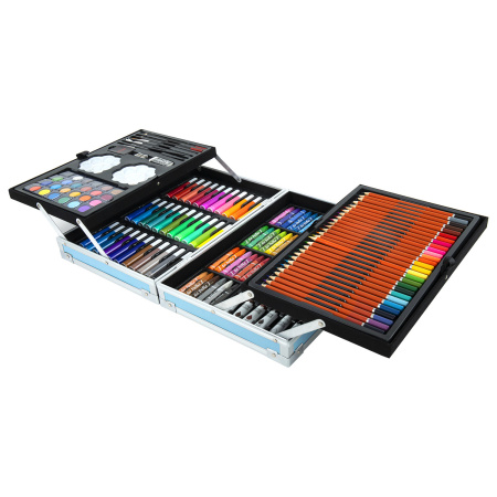 Набор ЮНОГО ХУДОЖНИКА "Cosmo" для рисования и творчества в кейсе ЮНЛАНДИЯ, 163 предмета, 664634 - Наборы юного художника