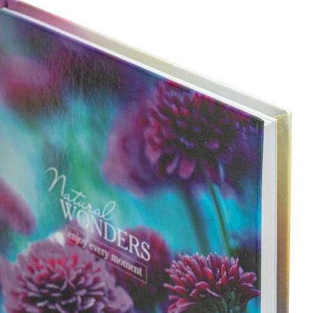 Блокнот А5 (134х206 мм), 80 л., твёрдый, клетка, STAFF, "Flowers", 114410 - Блокноты в книжном переплете