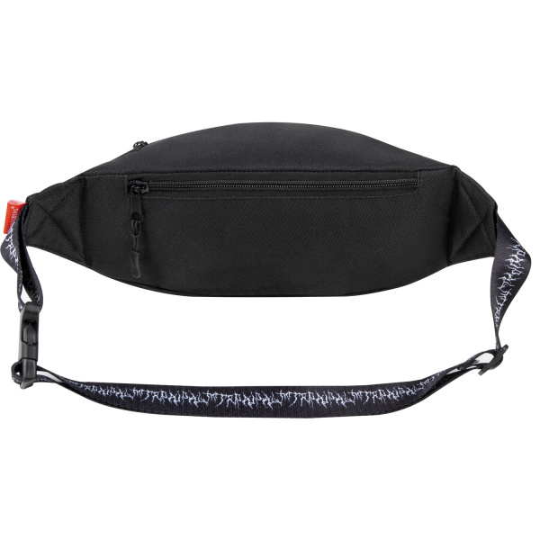 Сумка на пояс BRAUBERG RIO, два отделения, черная с белым, 38х12х8 см, 271692 - Сумки на пояс