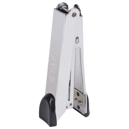 Степлер №10 металлический STAFF "Manager", до 12 листов, с антистеплером, черный, 226844 - Степлеры настольные