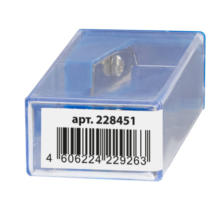 Точилка BRAUBERG "Assistant", с контейнером, пластиковая, корпус ассорти, 228451 - Точилки ручные