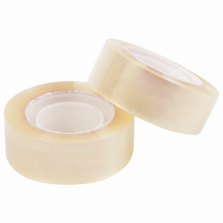 Клейкие ленты 19 мм х 33 м канцелярские ОФИСМАГ, комплект 4 шт., прозрачные, гарантированная длина, 223127 - Клейкие ленты канцелярские