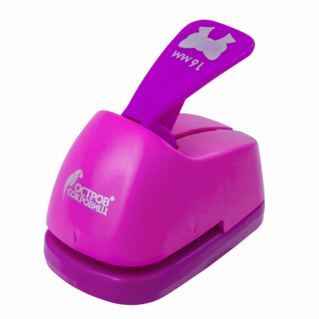 Дырокол фигурный "Бантик", диаметр вырезной фигуры 16 мм, ОСТРОВ СОКРОВИЩ, 227150 - Дыроколы фигурные для творчества