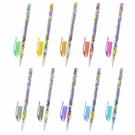 Ручки гелевые НАБОР 48 ЦВЕТОВ, ЮНЛАНДИЯ, корпус с печатью, узел 1 мм, линия письма 0,5 мм, 143820 - Наборы гелевых ручек