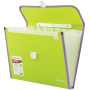 Папка-портфель пластиковая BRAUBERG "JOY", А4 (330х245х35 мм), 13 отделений, с окантовкой, салатовая, 227974 - Портфели пластиковые
