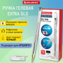 Ручка гелевая BRAUBERG "EXTRA GLD", ЧЕРНАЯ, корпус прозрачный, узел 0,5 мм, линия 0,35 мм, 143901 - Ручки гелевые неавтоматические
