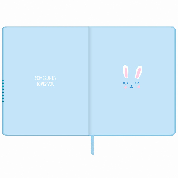 Дневник 1-11 класс 48 л., кожзам (твердая), печать, глиттер, ЮНЛАНДИЯ, "ЗАЙЧОНОК", 105941 - Дневники универсальные