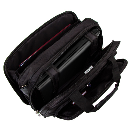 Сумка-портфель BRAUBERG с отделением для ноутбука 15-16", "Business", 2 отделения, черная, 41х32х15 см, 240389 - Сумки деловые с отделением для ноутбука и планшета