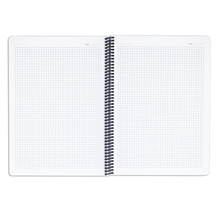 Тетрадь А4, 120 листов, BRAUBERG "Metropolis", спираль пластиковая, клетка, обложка пластик, СИНИЙ, 403389 - Тетради формата А4