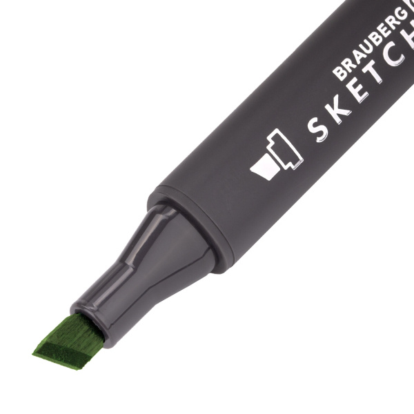 Маркер для скетчинга двусторонний 1 мм - 6 мм BRAUBERG ART CLASSIC, СВЕТЛО-ОЛИВКОВЫЙ (G915), 151829 - Скетчмаркеры поштучно