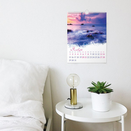 Календарь на гребне с ригелем на 2024 г., 22х30 см, МИНИ, "Морской Бриз", HATBER, 12Кнп4гр_29904 - Календари настенные