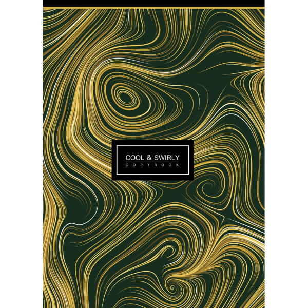 Тетрадь А4, 80 л., ПЗБМ, скоба, клетка, фольга, выборочный TWIN лак, "Мрамор" (3 вида), 027327 - Тетради формата А4