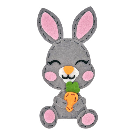 Набор для шитья игрушки из фетра "Зайчик", ЮНЛАНДИЯ, 664489 - Наборы для рукоделия