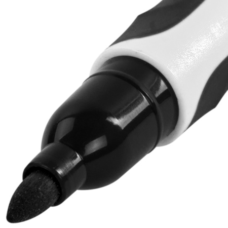 Маркер стираемый для белой доски ЧЕРНЫЙ, BRAUBERG "SOFT LITE", 3 мм, резиновая вставка, 152103 - Маркеры для досок