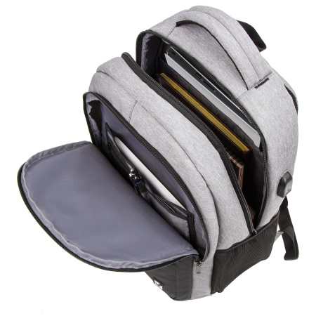 Рюкзак BRAUBERG URBAN универсальный, с отделением для ноутбука, USB-порт, Detroit, серый, 46х30х16 см, 229894 - Рюкзаки с отделением для ноутбука