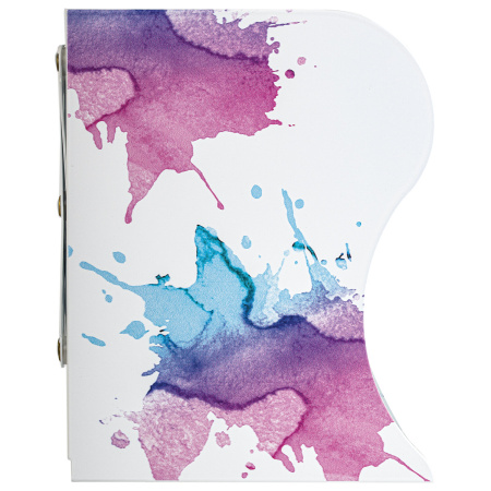 Подставка-держатель для книг и учебников BRAUBERG, раздвижная, металлическая, белая с печатью, 237903 - Подставки для книг