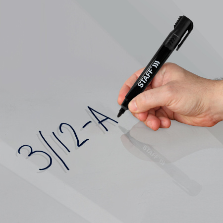 Маркер перманентный с колпачком для вскрытия коробок STAFF "Basic" LOGISTIC PM-150, ЧЕРНЫЙ, 3 мм, 152201 - Маркеры перманентные