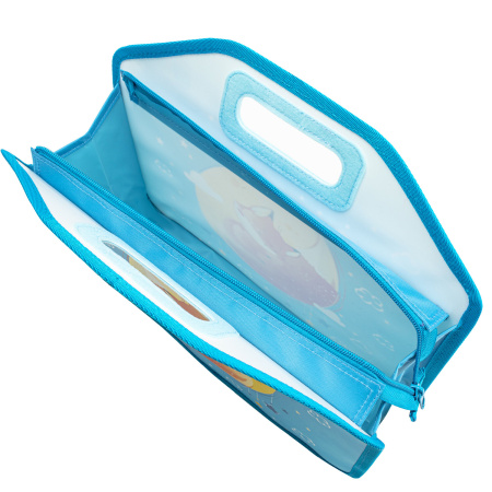 Папка-сумка ЮНЛАНДИЯ, 1 отделение, фетровые ручки, 34х30х11 см, "Moon fox", 270996 - Папки-сумки с ручками