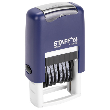 Нумератор 6-разрядный STAFF, оттиск 22х4 мм, "Printer 7836", 237434 - Нумераторы