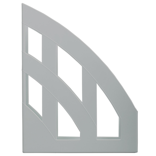 Лоток вертикальный для бумаг КОМПЛЕКТ 2 шт., BRAUBERG "Modern", 245х75х320 мм, серый, 238029 - Лотки вертикальные (стойки-уголки)