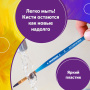 Кисти ЮНЛАНДИЯ, набор 5 шт. (СИНТЕТИКА: круглая № 4; плоские № 2, 7, 12; овальная № 2), блистер с европодвесом, 200889 - Кисти для рисования