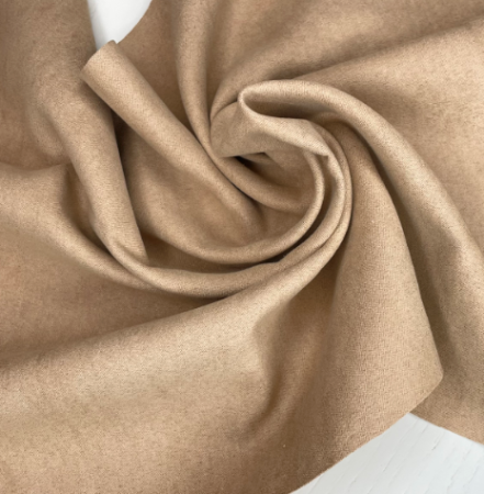 Односторонняя (искусственная) замша на атласной основе цвет Camel, размер 33*75 см (Китай)
